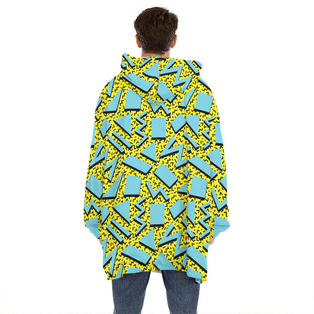 Retro Funky Pattern Print Hoodie Blanket