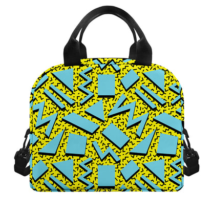 Retro Funky Pattern Print Insulated Lunch Bag