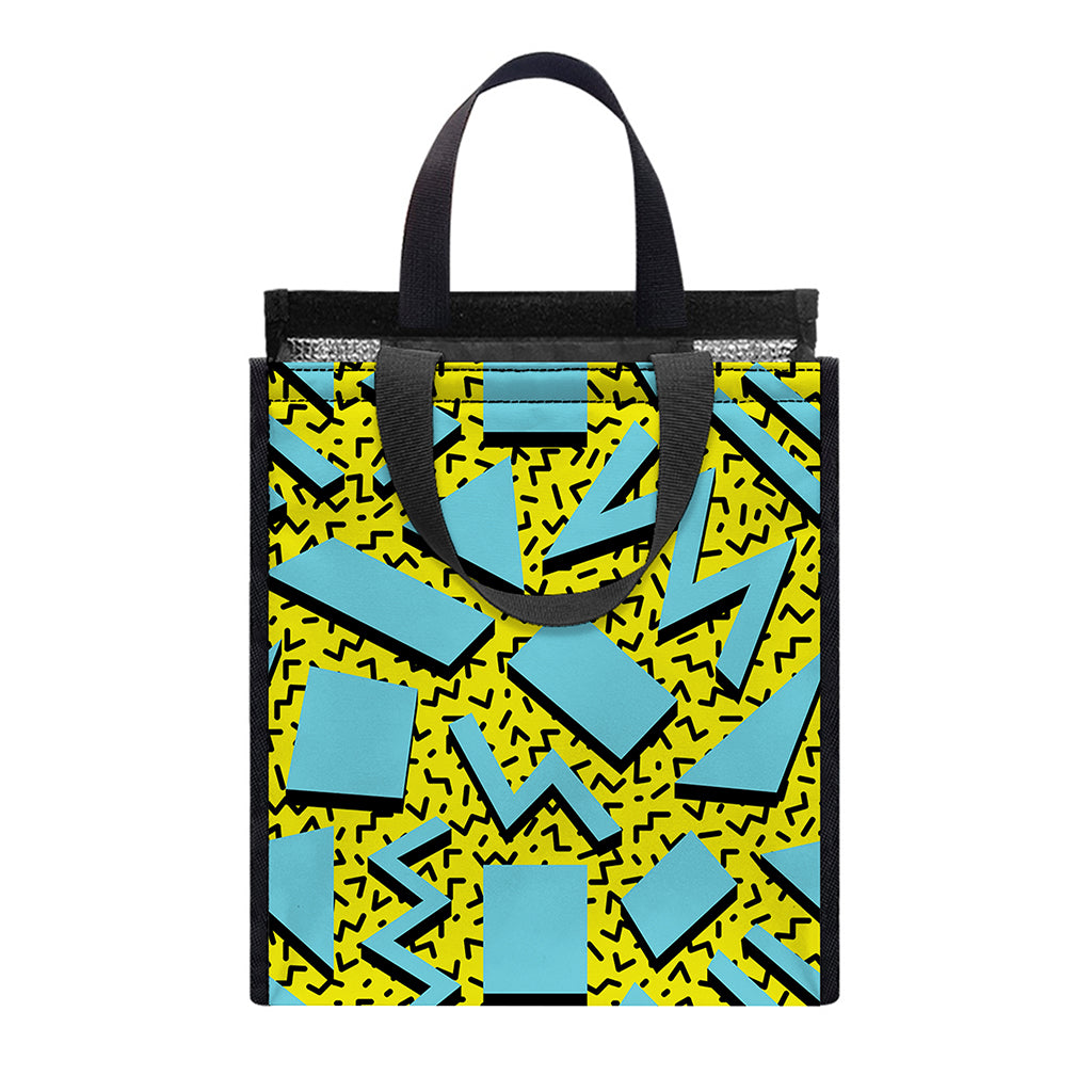 Retro Funky Pattern Print Insulated Lunch Tote