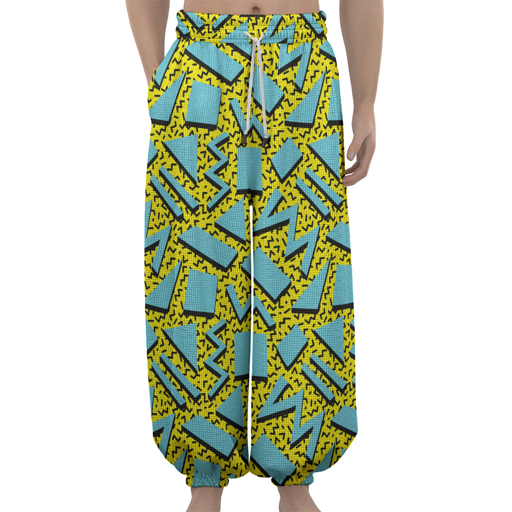 Retro Funky Pattern Print Lantern Pants