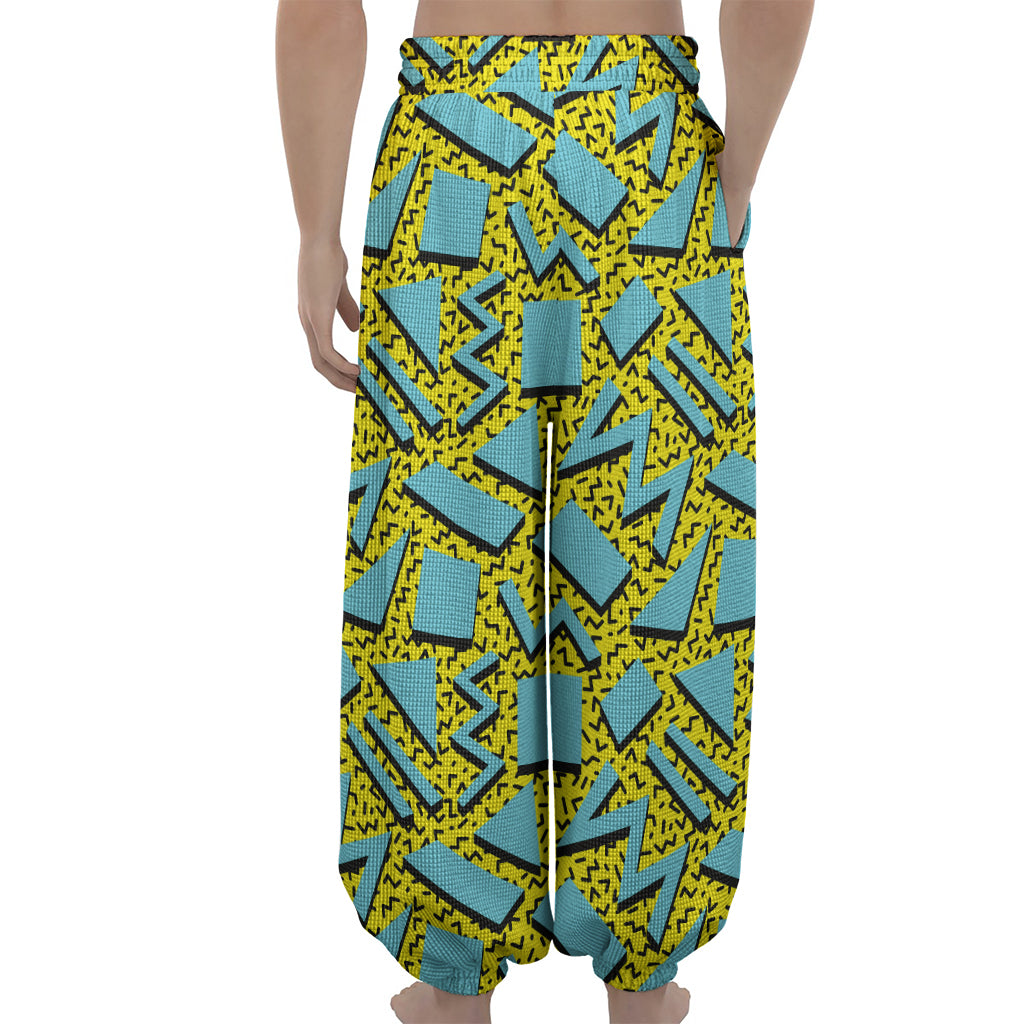 Retro Funky Pattern Print Lantern Pants