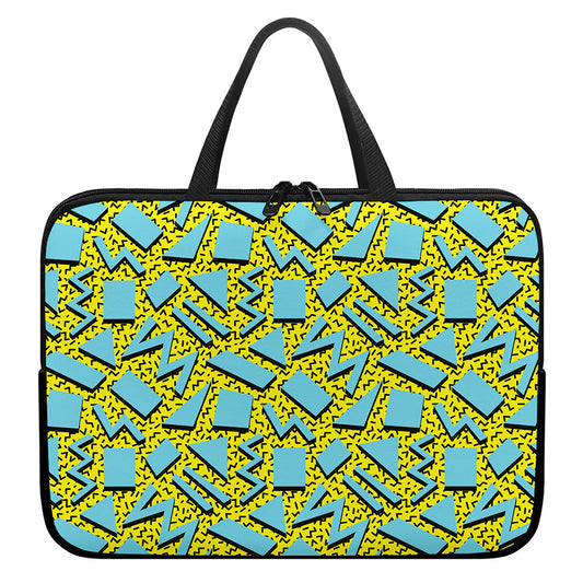 Retro Funky Pattern Print Laptop Sleeve With Handle