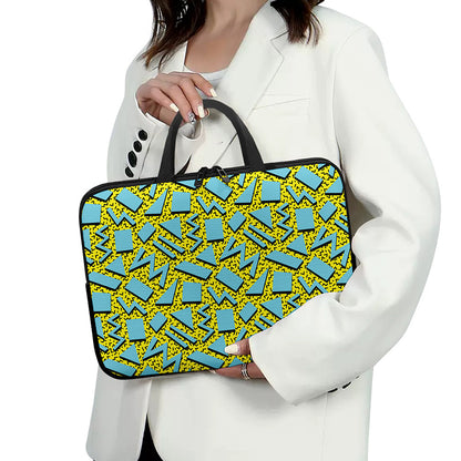 Retro Funky Pattern Print Laptop Sleeve With Handle