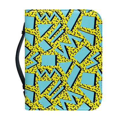Retro Funky Pattern Print Leather Bible Cover