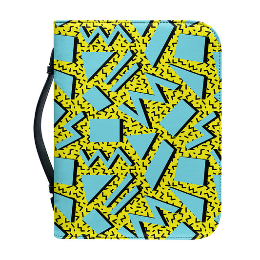 Retro Funky Pattern Print Leather Bible Cover
