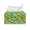 Retro Funky Pattern Print Leather Tissue Box Cover