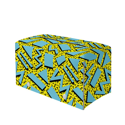 Retro Funky Pattern Print Leather Tissue Box Cover