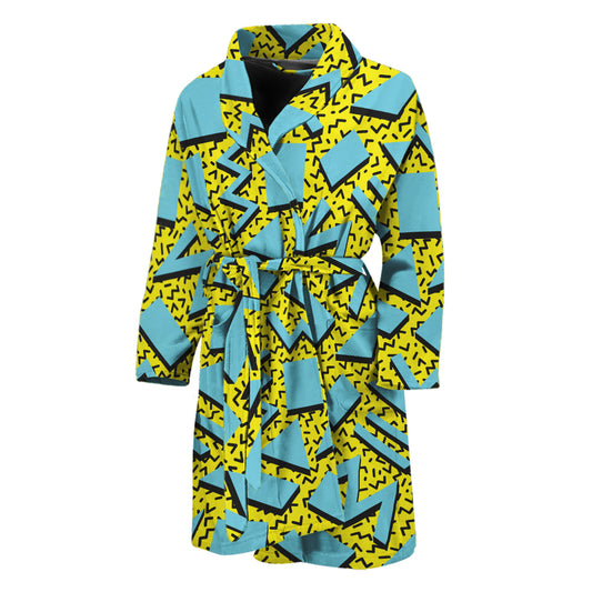 Retro Funky Pattern Print Men's Bathrobe