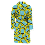 Retro Funky Pattern Print Men's Bathrobe