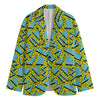 Retro Funky Pattern Print Men's Blazer