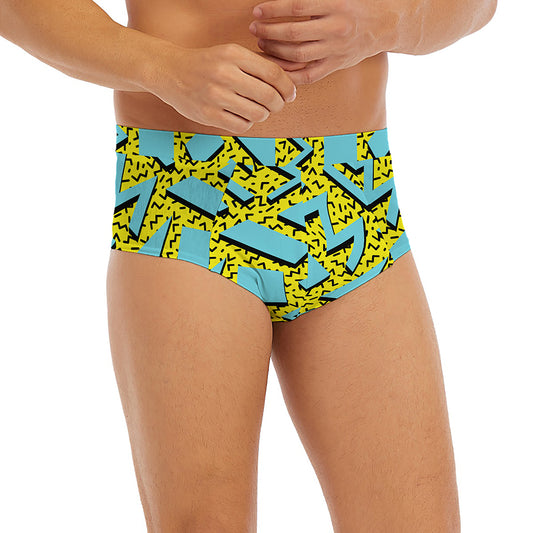 Retro Funky Pattern Print Men's Briefs