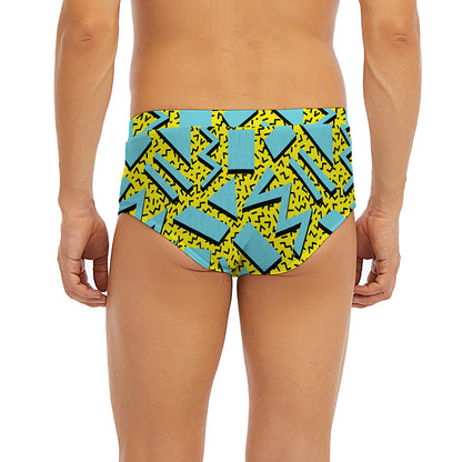 Retro Funky Pattern Print Men's Briefs