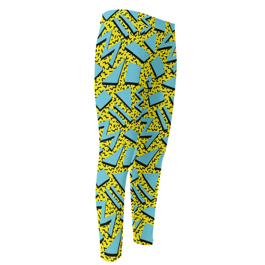 Retro Funky Pattern Print Men's Compression Pants