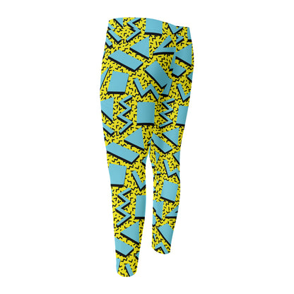 Retro Funky Pattern Print Men's Compression Pants