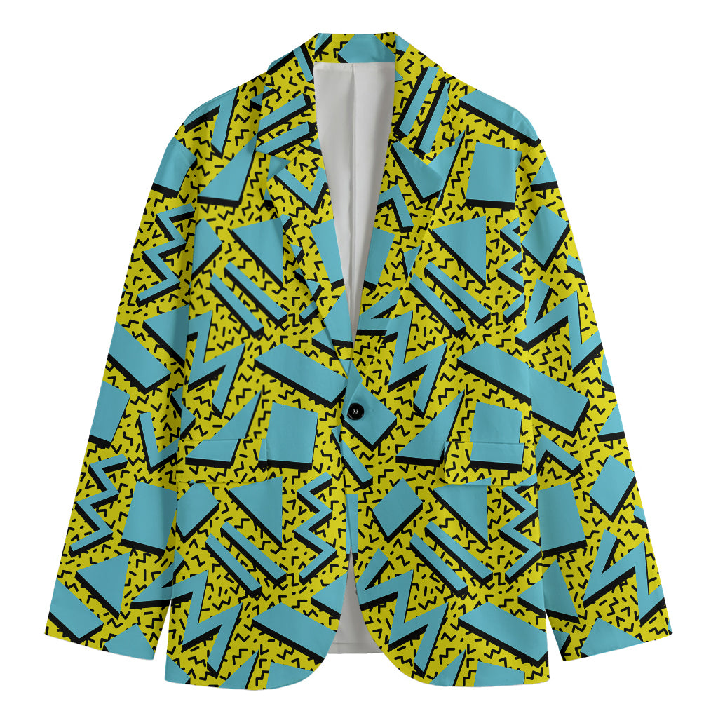 Retro Funky Pattern Print Men's Cotton Blazer