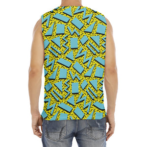 Retro Funky Pattern Print Men's Fitness Tank Top