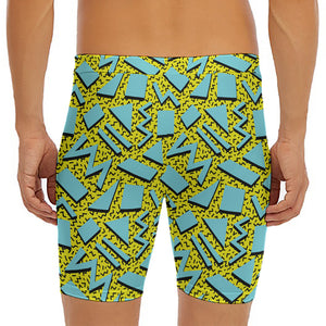 Retro Funky Pattern Print Men's Long Boxer Briefs