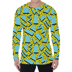 Retro Funky Pattern Print Men's Long Sleeve T-Shirt