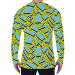 Retro Funky Pattern Print Men's Long Sleeve T-Shirt