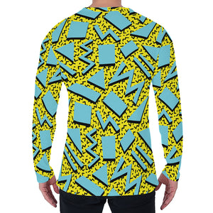 Retro Funky Pattern Print Men's Long Sleeve T-Shirt