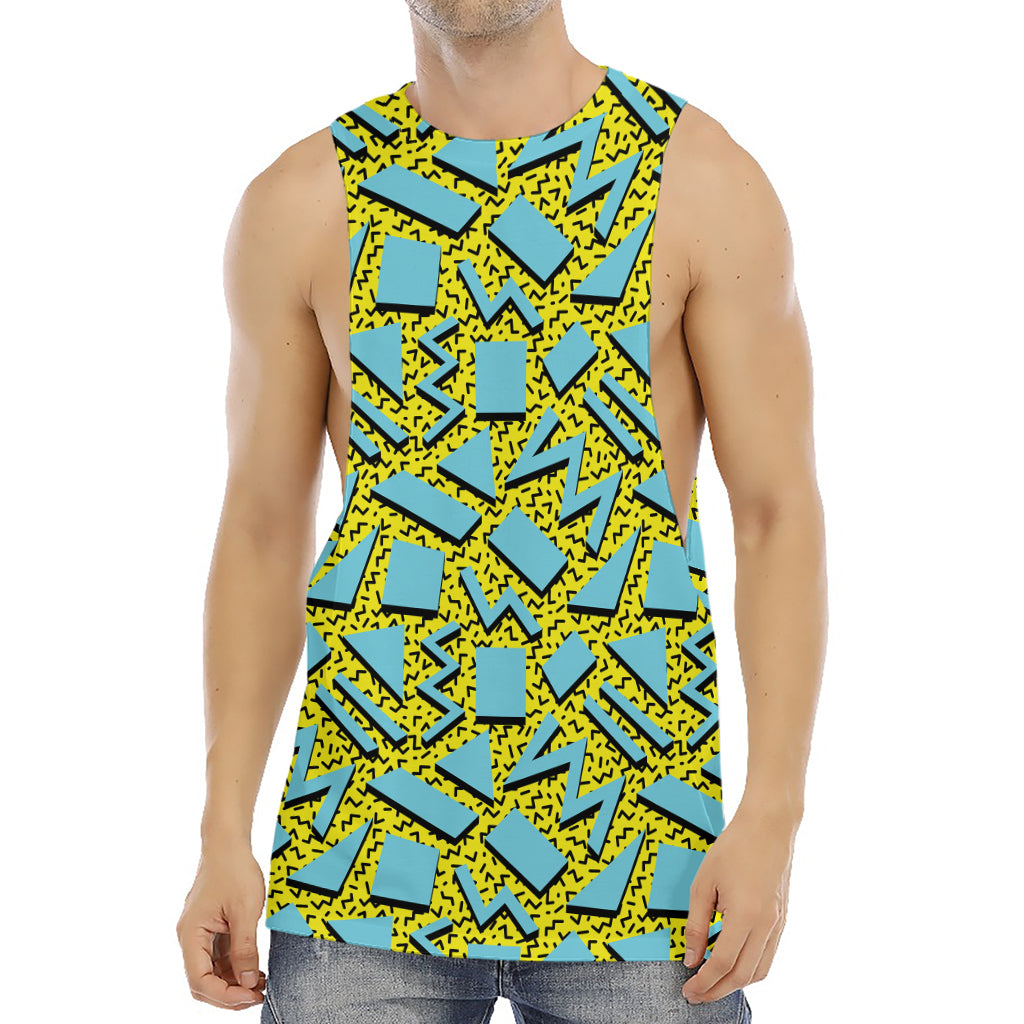 Retro Funky Pattern Print Men's Muscle Tank Top