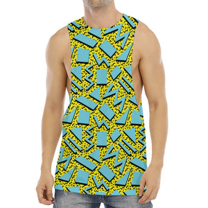 Retro Funky Pattern Print Men's Muscle Tank Top