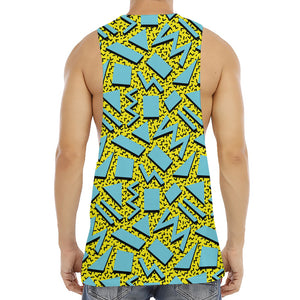 Retro Funky Pattern Print Men's Muscle Tank Top