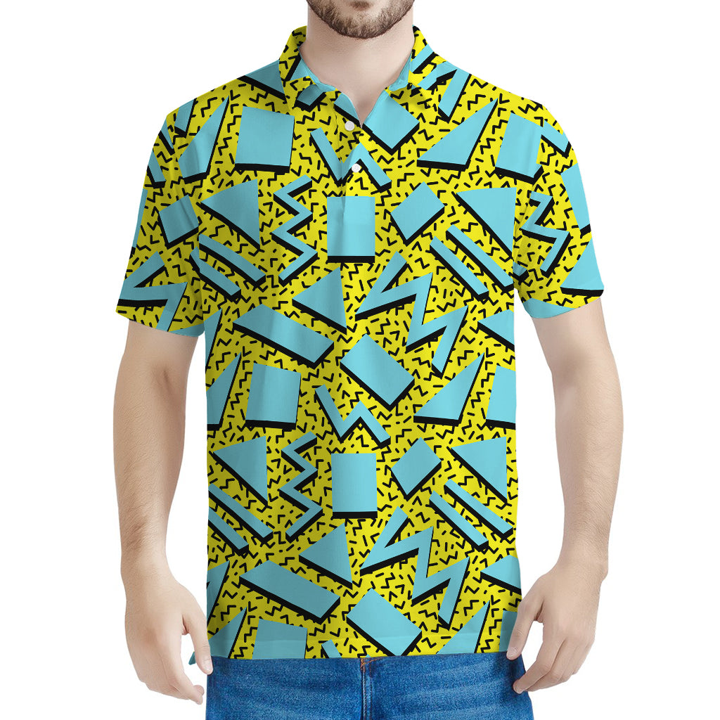 Retro Funky Pattern Print Men's Polo Shirt