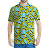 Retro Funky Pattern Print Men's Polo Shirt