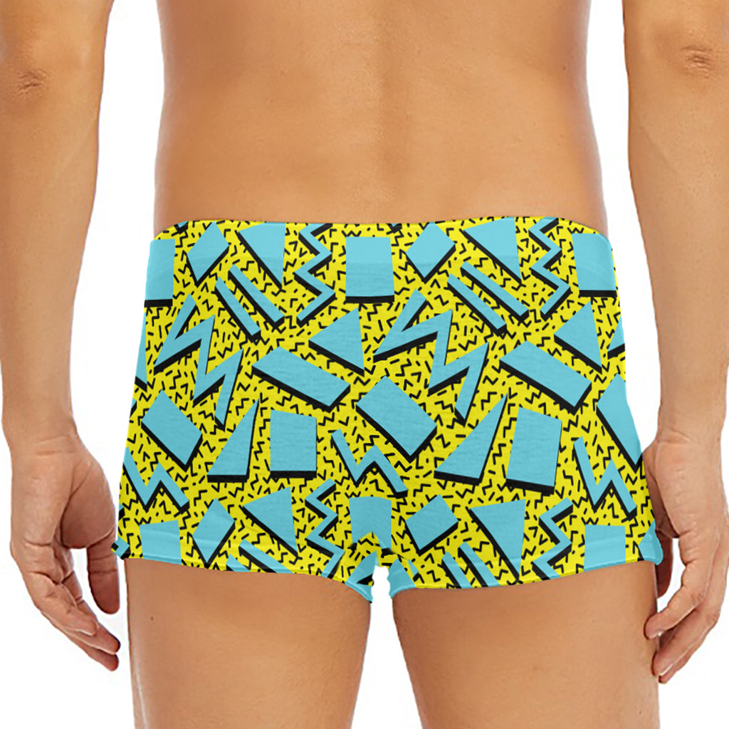 Retro Funky Pattern Print Men's Short Boxer Briefs
