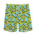 Retro Funky Pattern Print Men's Athletic Shorts