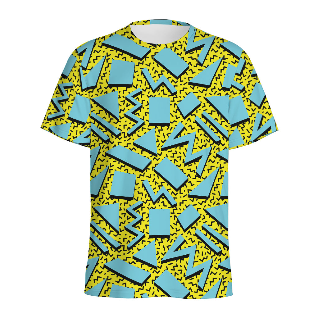 Retro Funky Pattern Print Men's Sports T-Shirt