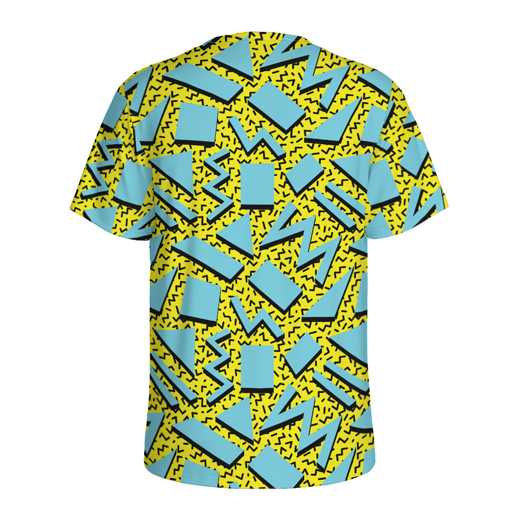 Retro Funky Pattern Print Men's Sports T-Shirt