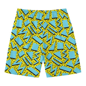 Retro Funky Pattern Print Men's Swim Trunks