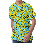 Retro Funky Pattern Print Men's Velvet T-Shirt