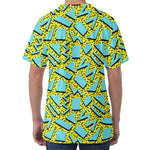 Retro Funky Pattern Print Men's Velvet T-Shirt