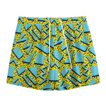 Retro Funky Pattern Print Mesh Shorts