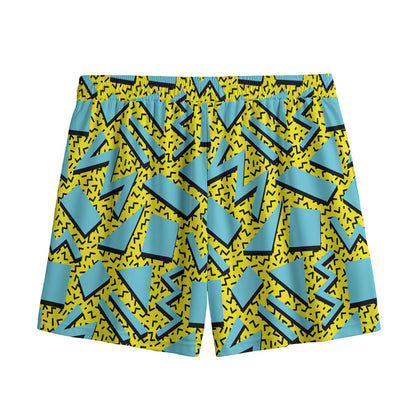 Retro Funky Pattern Print Mesh Shorts