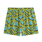 Retro Funky Pattern Print Mesh Shorts