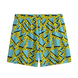 Retro Funky Pattern Print Mesh Shorts