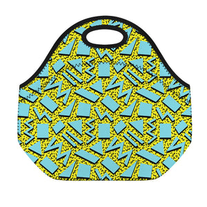 Retro Funky Pattern Print Neoprene Lunch Bag