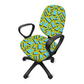 Retro Funky Pattern Print Office Chair Cover