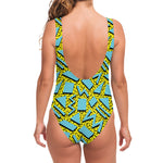 Retro Funky Pattern Print One Piece Swimsuit