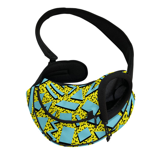 Retro Funky Pattern Print Pet Sling Carrier