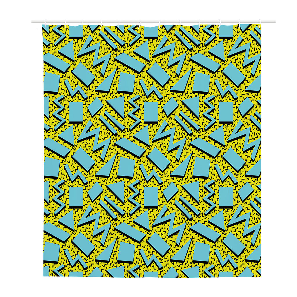 Retro Funky Pattern Print Polyester Shower Curtain