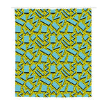 Retro Funky Pattern Print Polyester Shower Curtain