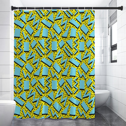 Retro Funky Pattern Print Premium Shower Curtain