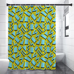 Retro Funky Pattern Print Premium Shower Curtain
