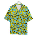 Retro Funky Pattern Print Rayon Hawaiian Shirt
