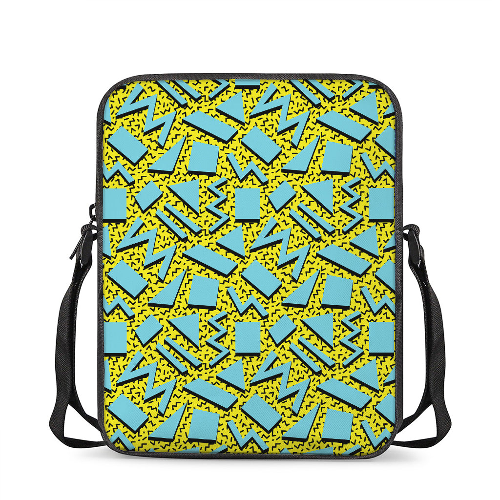 Retro Funky Pattern Print Rectangular Crossbody Bag